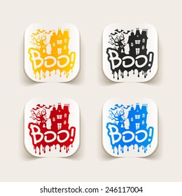 realistic design element: boo