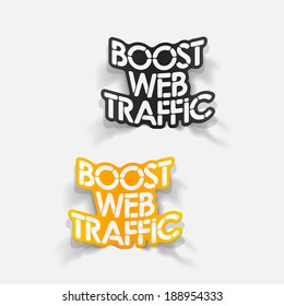 realistic design element: boost web traffic