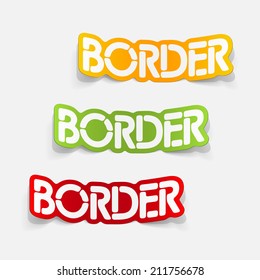 realistic design element: border