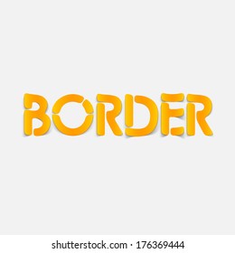 realistic design element: border. Modern Graphic Illustration