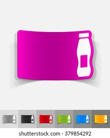 realistic design element. bottle of milk