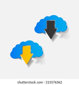 realistic design element: brain, arrow