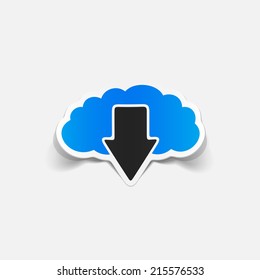 realistic design element: brain, arrow