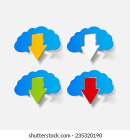 realistic design element: brain, arrow