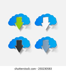 realistic design element: brain, arrow