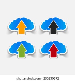 realistic design element: brain, arrow
