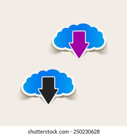 realistic design element: brain, arrow