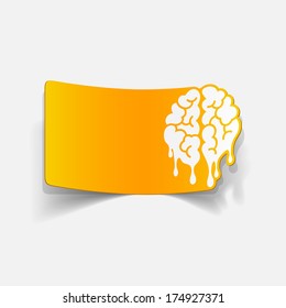 realistic design element: brain drop. Vector Illustration