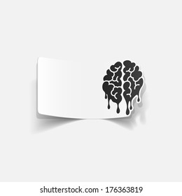realistic design element: brain drop. Vector Illustration