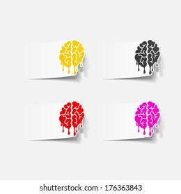 realistic design element: brain drop. Vector Illustration