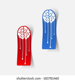 realistic design element: brain drop. Vector Illustration