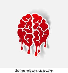 realistic design element: brain drop. Vector Illustration