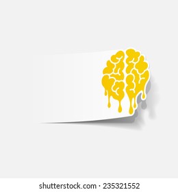 realistic design element: brain drop. Vector Illustration