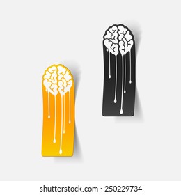 realistic design element: brain drop. Vector Illustration