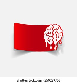 realistic design element: brain drop. Vector Illustration