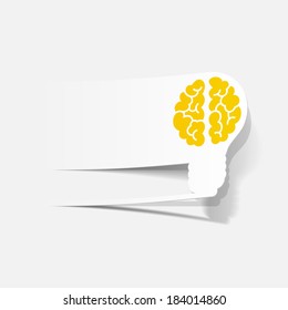 realistic design element: brain lamp. Vector Illustration