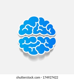 realistic design element: brain. Vector Illustration