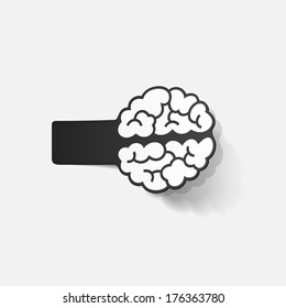 realistic design element: brain. Vector Illustration