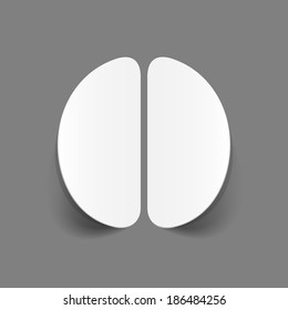 realistic design element: brain. Vector Illustration