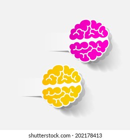 realistic design element: brain. Vector Illustration