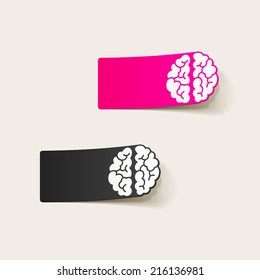 realistic design element: brain. Vector Illustration