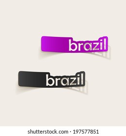 realistic design element: brazil