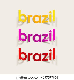 realistic design element: brazil