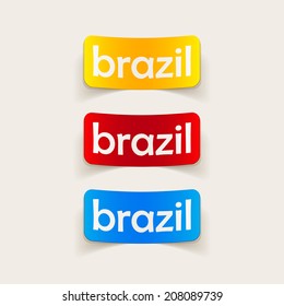 realistic design element: brazil
