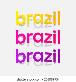realistic design element: brazil