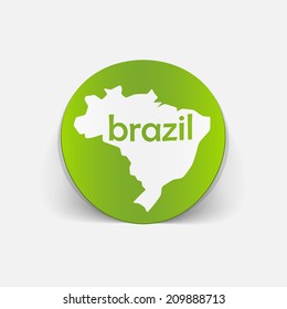 realistic design element: brazil
