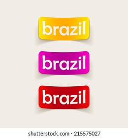 realistic design element: brazil