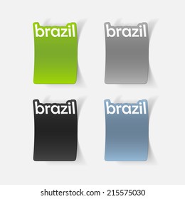 realistic design element: brazil