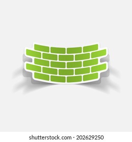 realistic design element: brick, construction