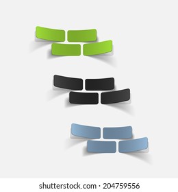 realistic design element: brick, construction