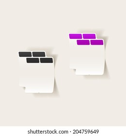 realistic design element: brick, construction