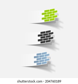 realistic design element: brick, construction