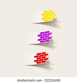 realistic design element: brick, construction