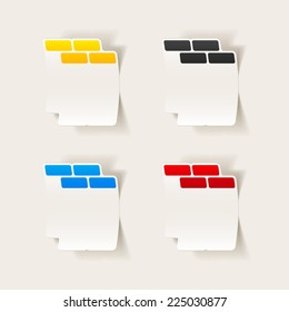 realistic design element: brick, construction