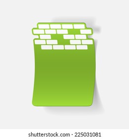 realistic design element: brick, construction