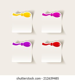 realistic design element: broom