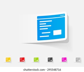 realistic design element. browser window