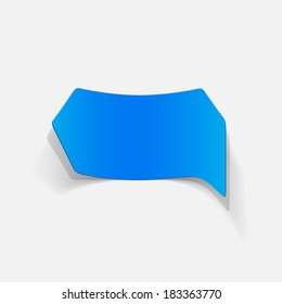 realistic design element: bubble, speech