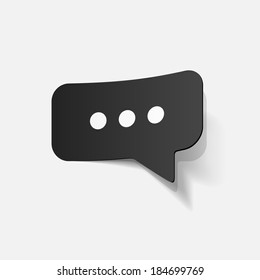 realistic design element: bubble, speech
