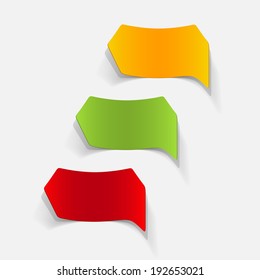 realistic design element: bubble, speech