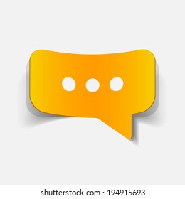 realistic design element: bubble, speech
