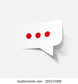 realistic design element: bubble, speech