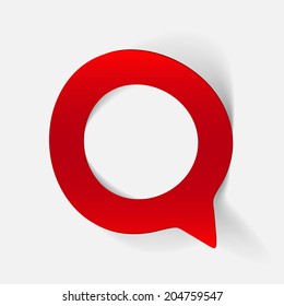 realistic design element: bubble, speech