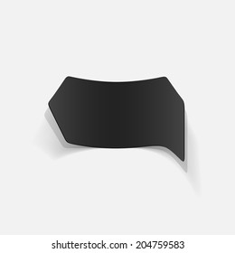 realistic design element: bubble, speech