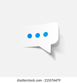 realistic design element: bubble, speech