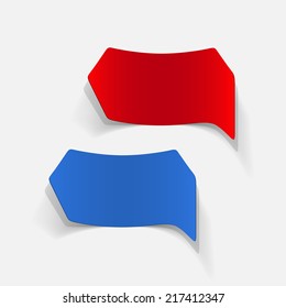 realistic design element: bubble, speech